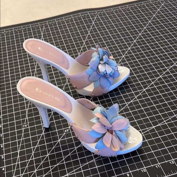 Bebe Floral Embellished Heels - Pastel - Picture 5 of 5